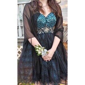 Gorgeous Designer Dress Alyce of Paris, Short, Strapless, Sequined, Cocktail SZ6